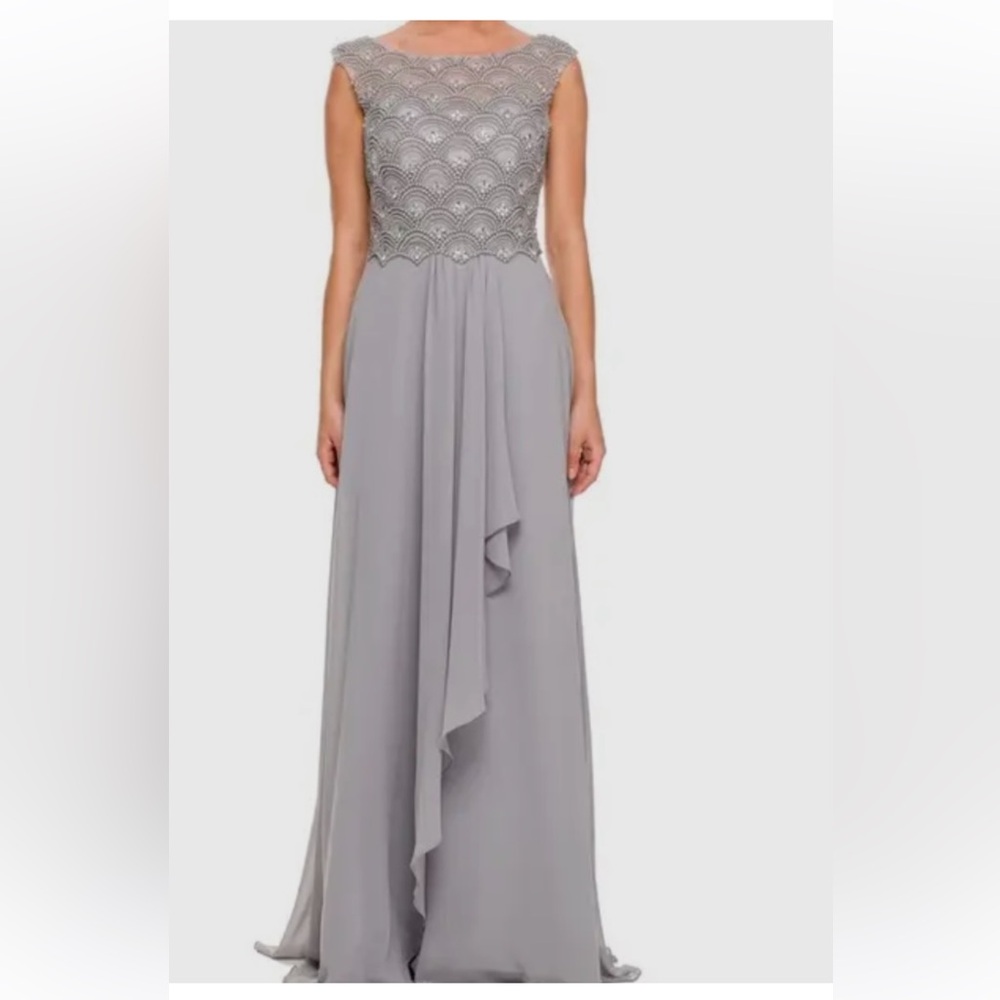 Elegant Gray Evening Gown